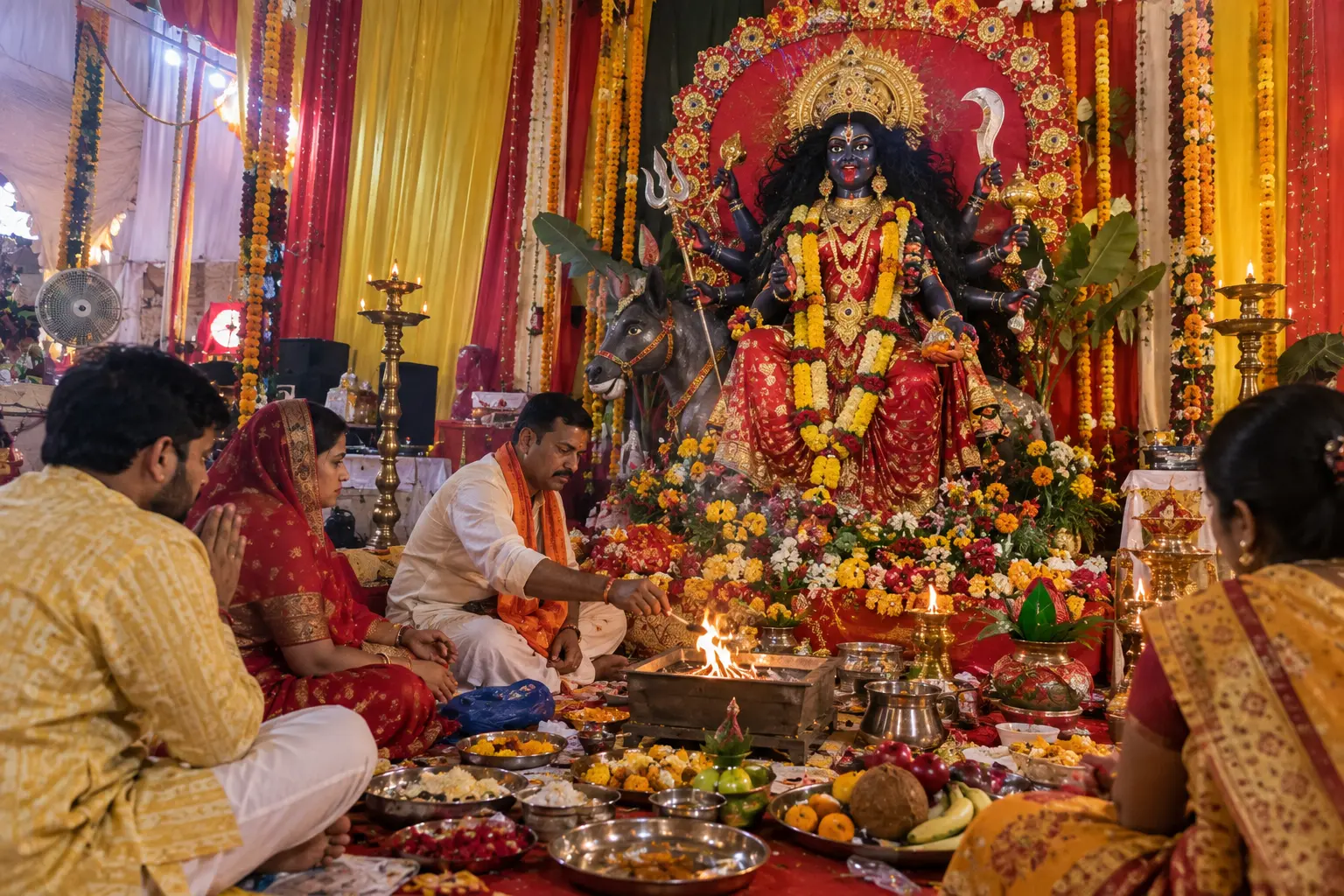 माँ कालरात्रि की प्रतिमा