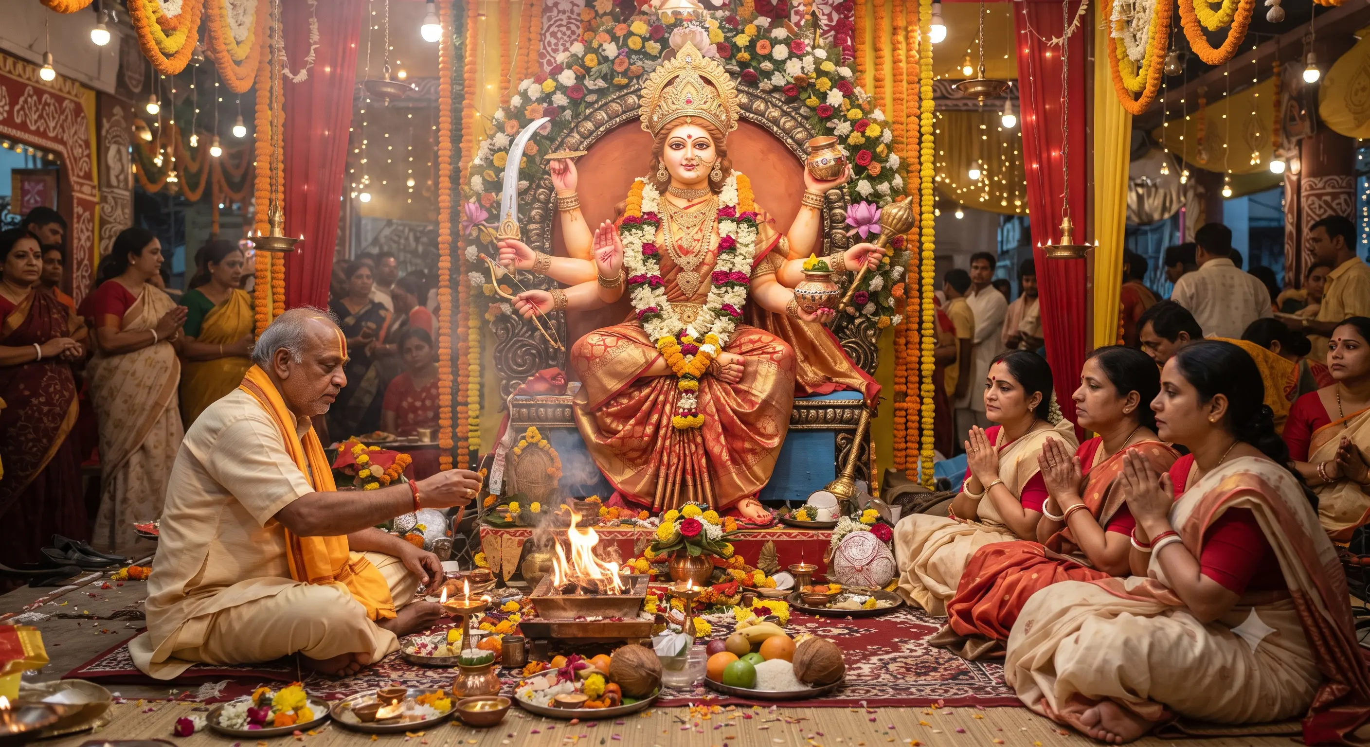 माँ कूष्मांडा की प्रतिमा