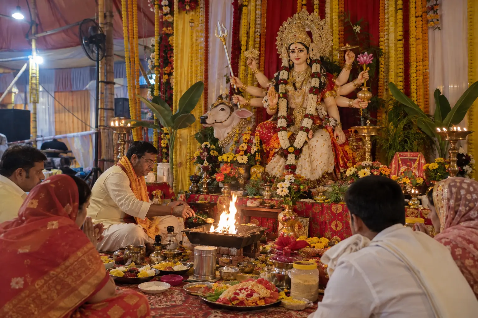 माँ महागौरी की प्रतिमा