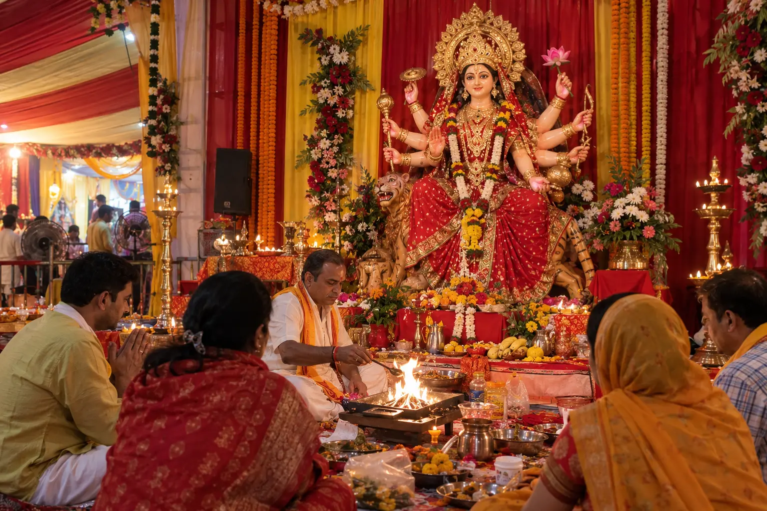 माँ सिद्धिदात्री की प्रतिमा